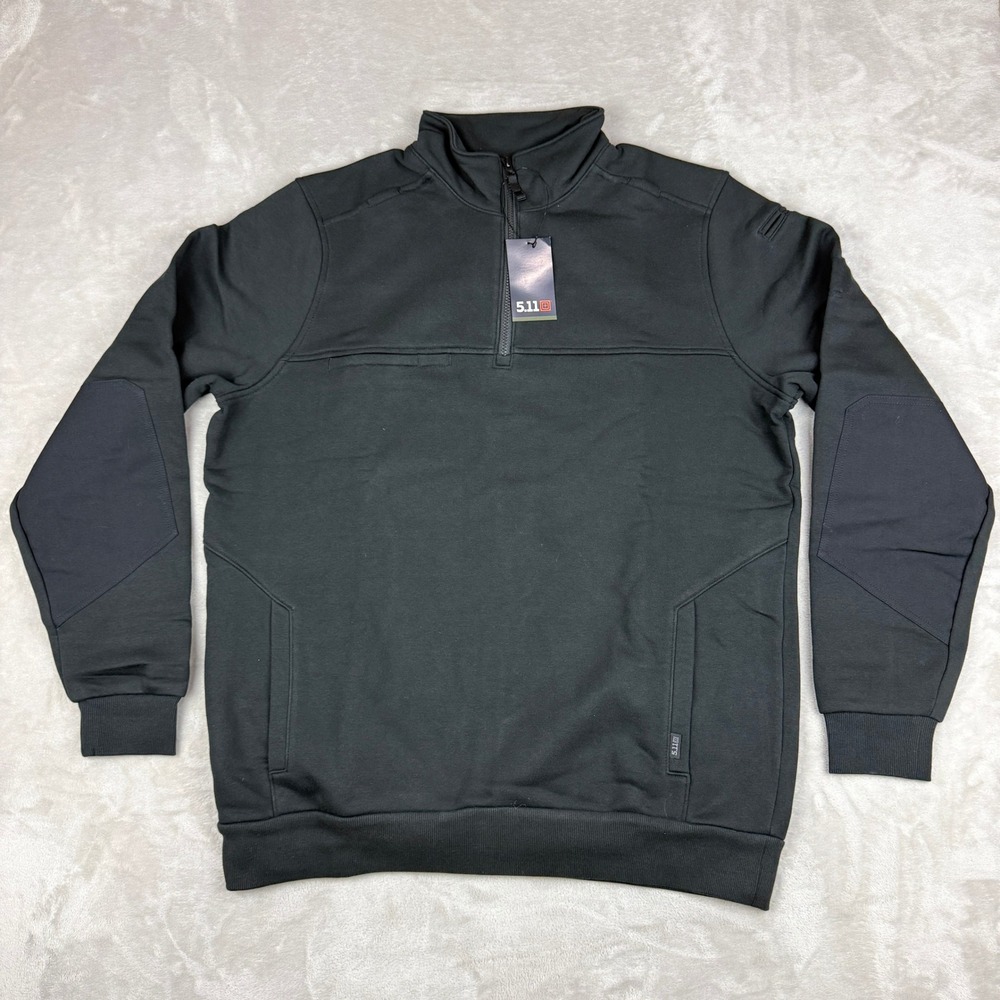 5.11 Tactical Job Shirt 2.0 Mens XL Tall Black 1/4 Zip Fleece Pullover Work NEW